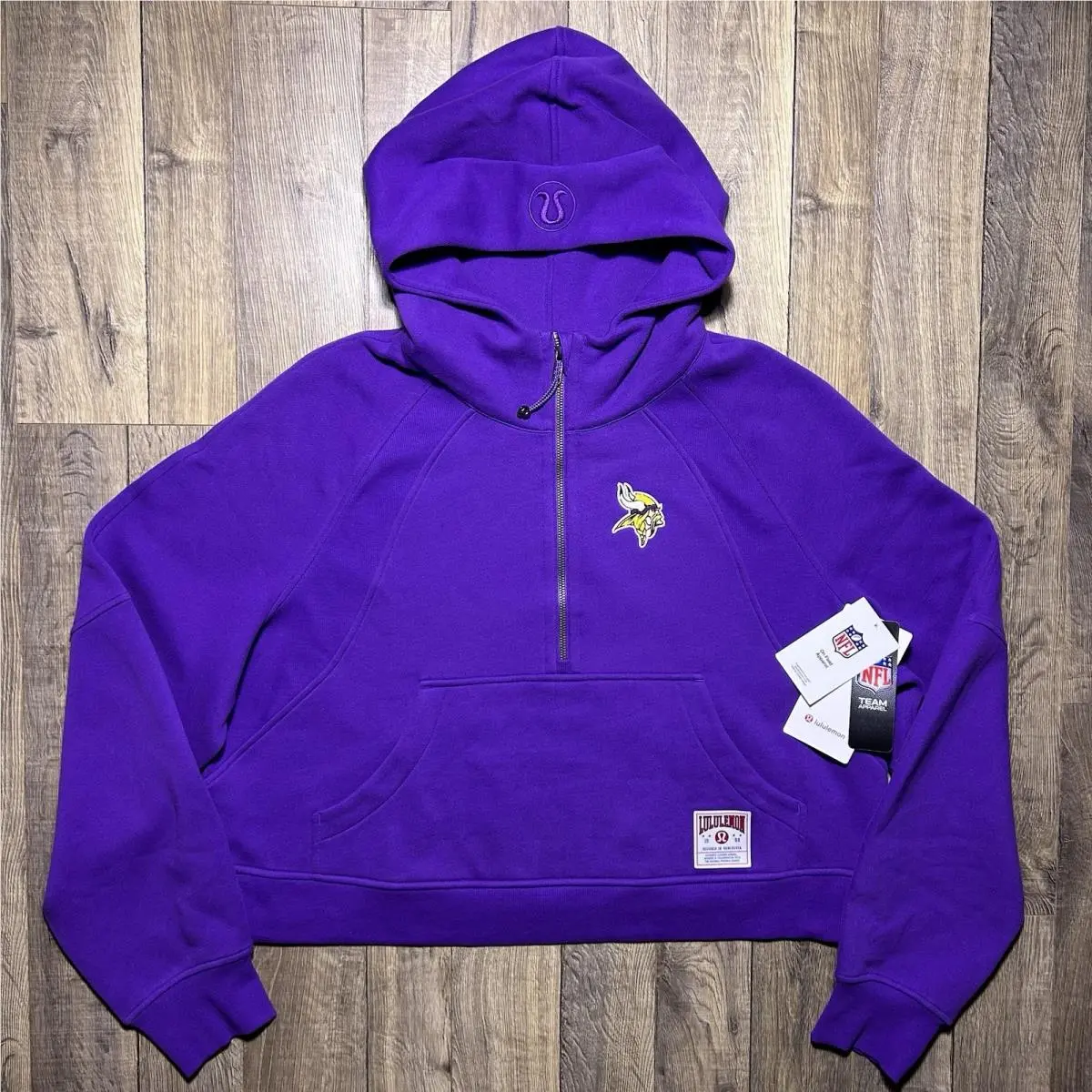 Womens Minnesota Vikings Lululemon Scuba Oversized Half-zip Hoodie Sz Xl/xxl