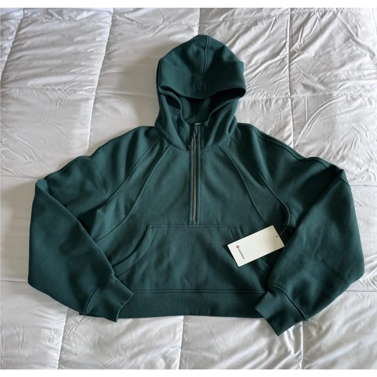 Lululemon Scuba Oversized Half Zip Hoodie Size M/l Storm Teal