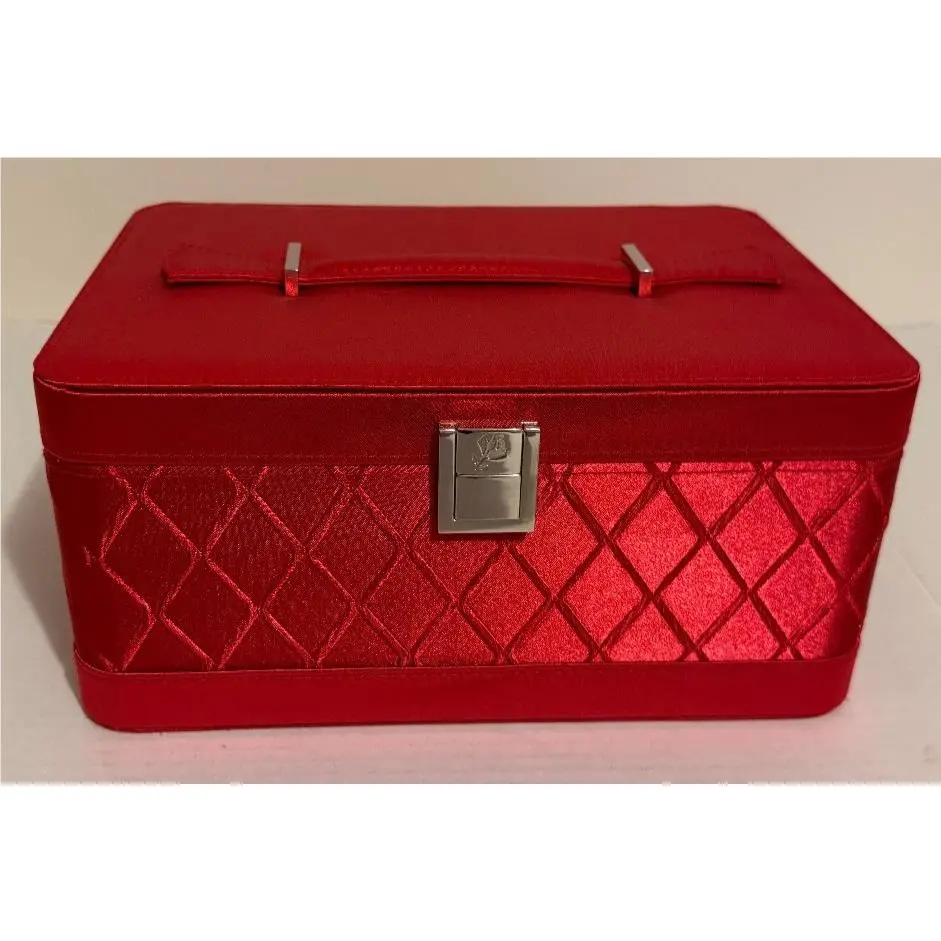 Lancome Tresor Gift Set - 2 Perfumes and Perfumed Body Lotion in Red Case - Nice