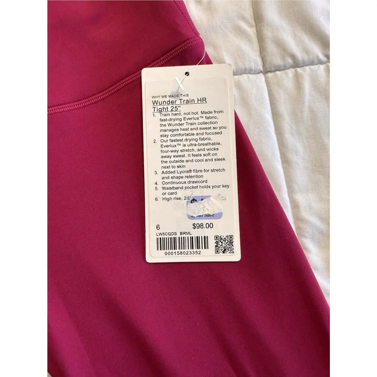 Lululemon clothing - Pink 1