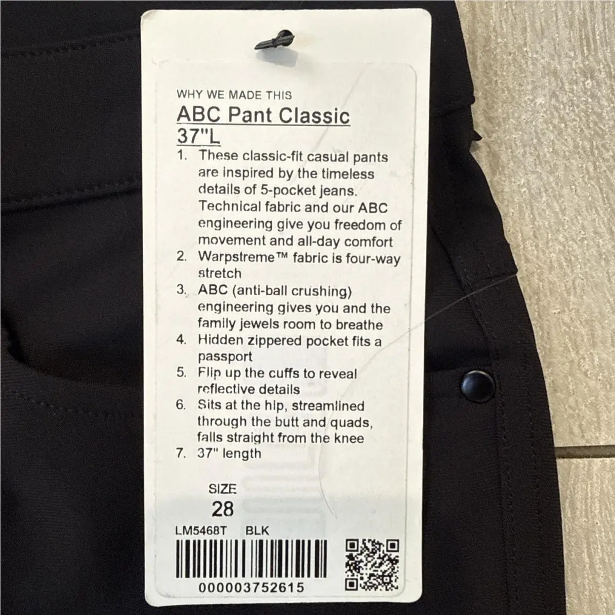 Lululemon clothing - Lululemon ABC - ABC - Black 4