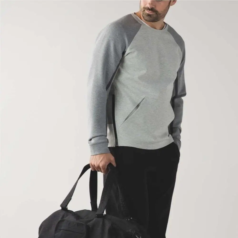 2015 Lululemon Men’s Chamber Long Sleeve Heathered Light Medium Grey Size L