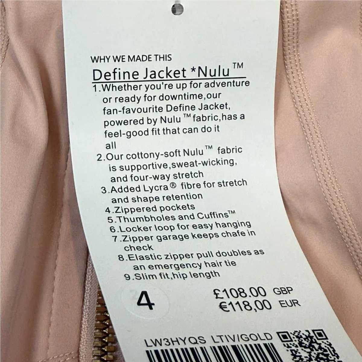Lululemon clothing - Lululemon Define Cropped Jacket Nulu - Ivory 4