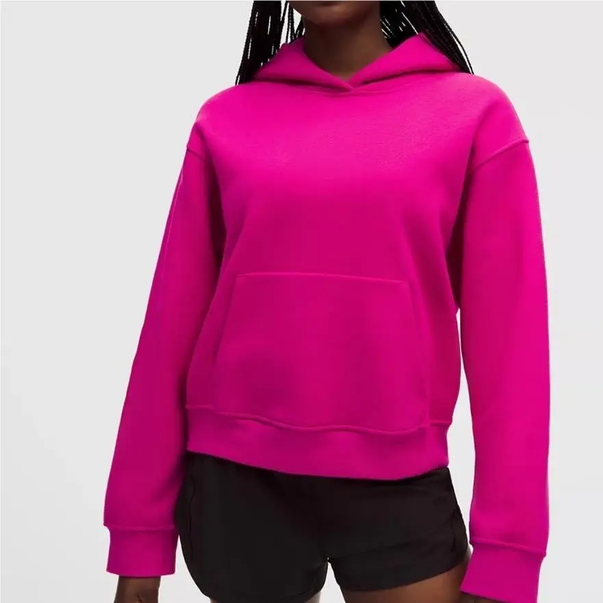 Lululemon Steady State Superloft Hoodie Women XS Pink Flare Relaxed Fit Cozy
