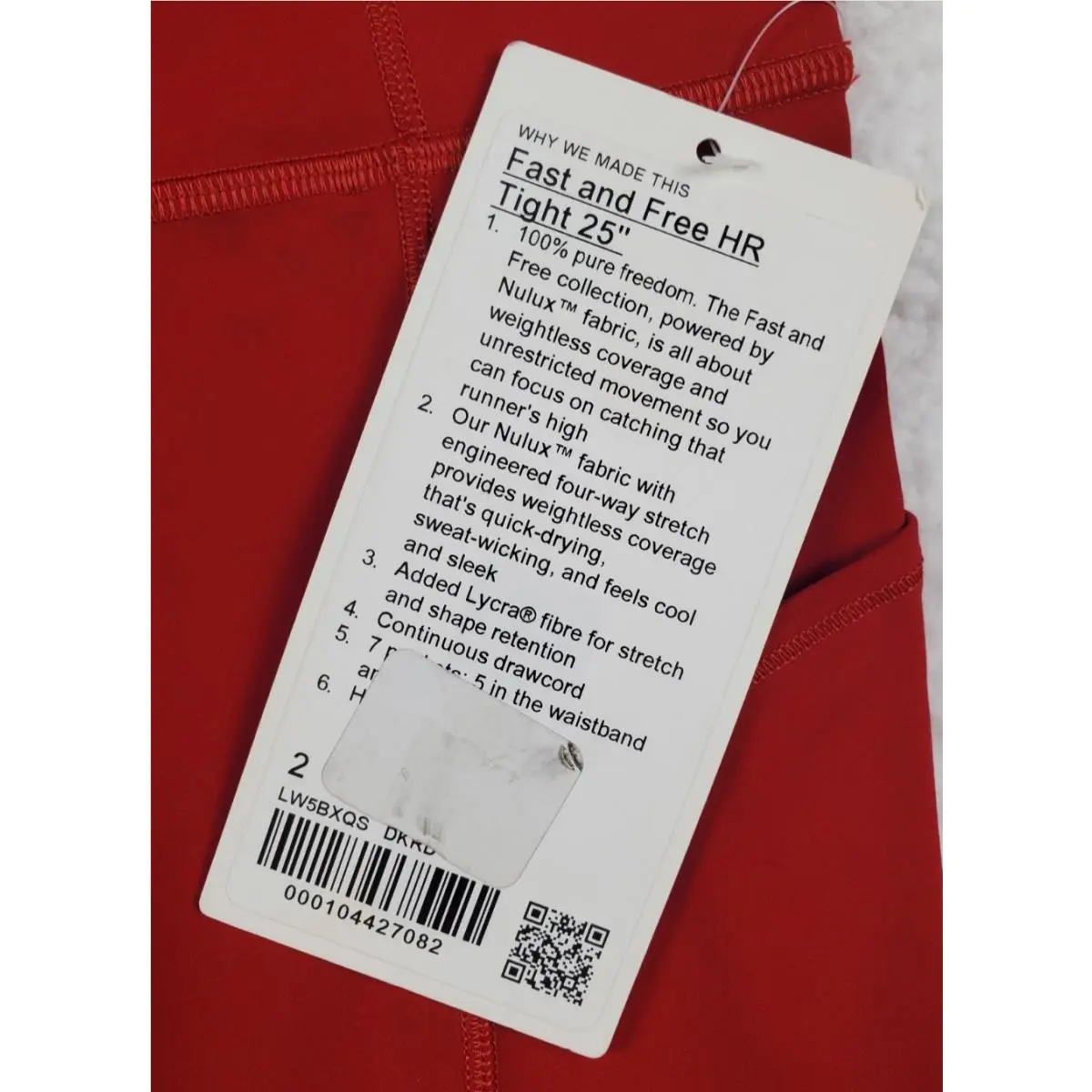Lululemon clothing - Red 5