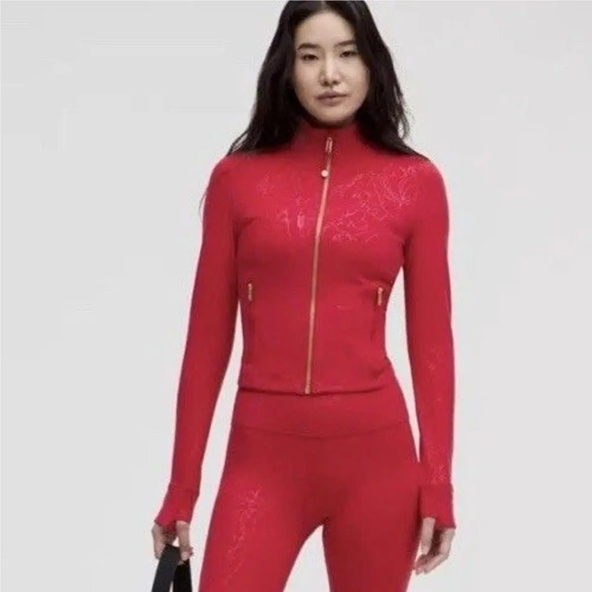Lululemon Lunar Yeardefine Cropped Jacket Nulu Snake Red Size 8