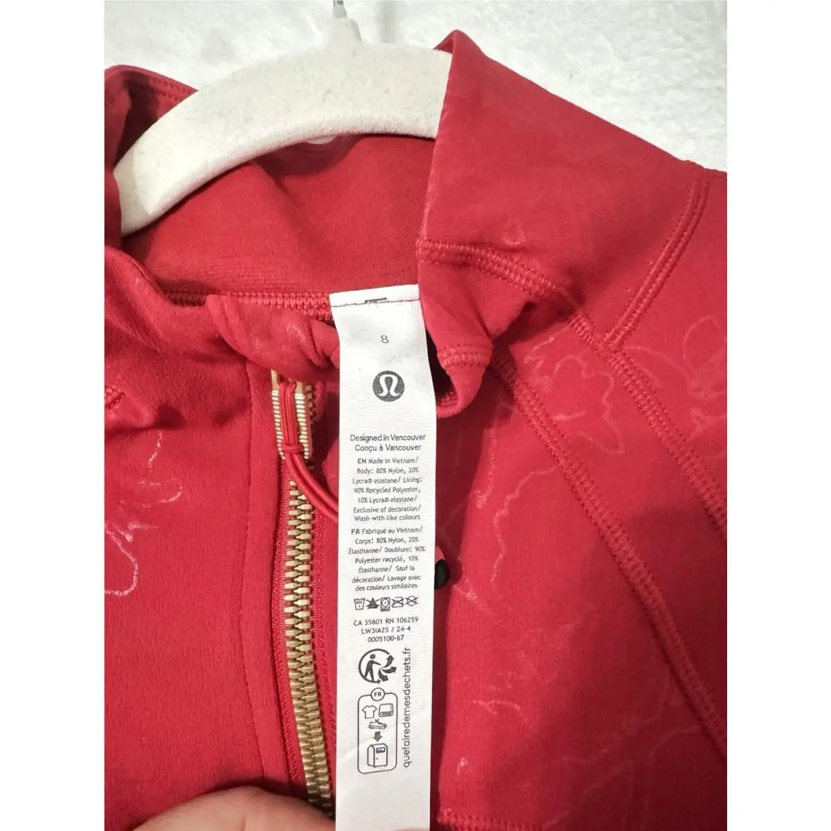 Lululemon clothing - Dark Red 8