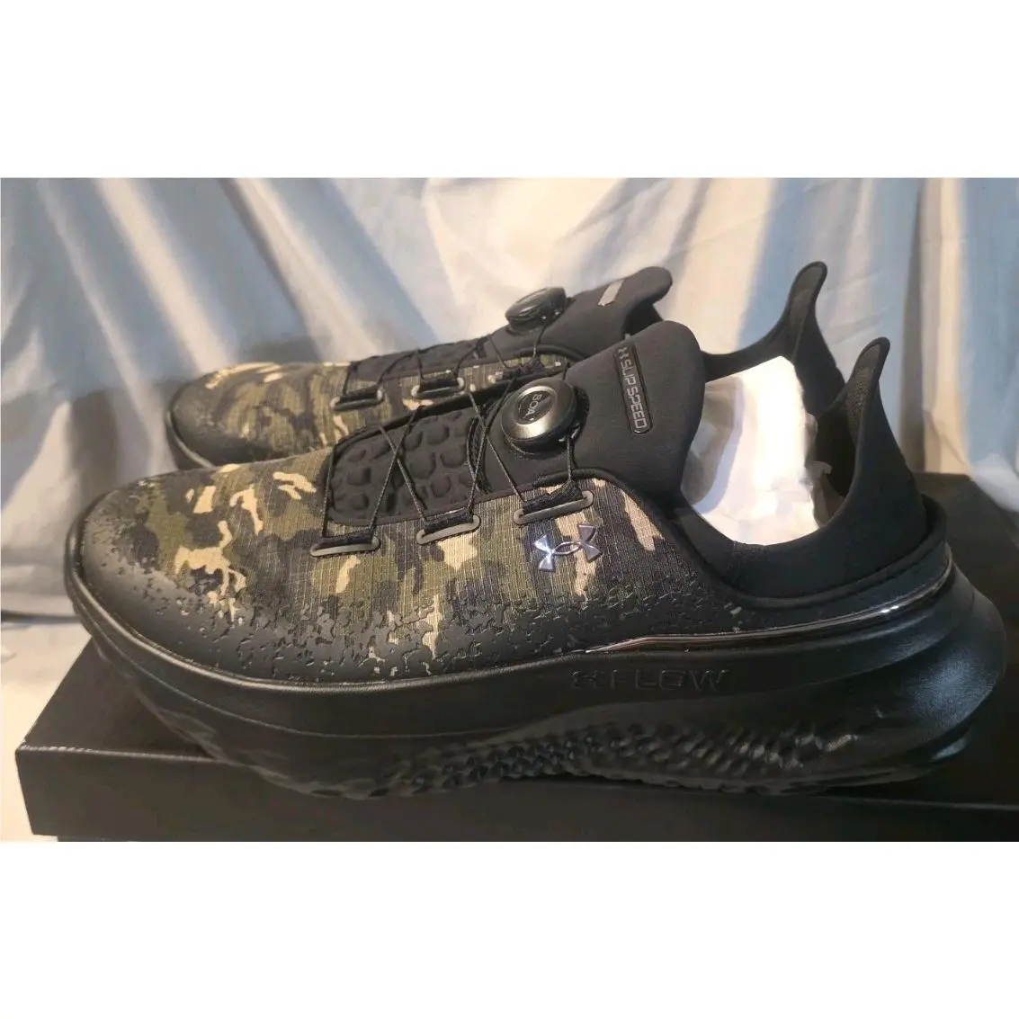 Under Armourslipspeed Mega Shoes Boa Camo Pack Black 3028723-300 Men SZ 15