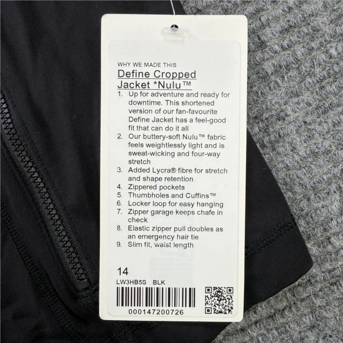 Lululemon clothing - Define Cropped Jacket Nulu - Define Cropped Jacket Nulu - Black 7