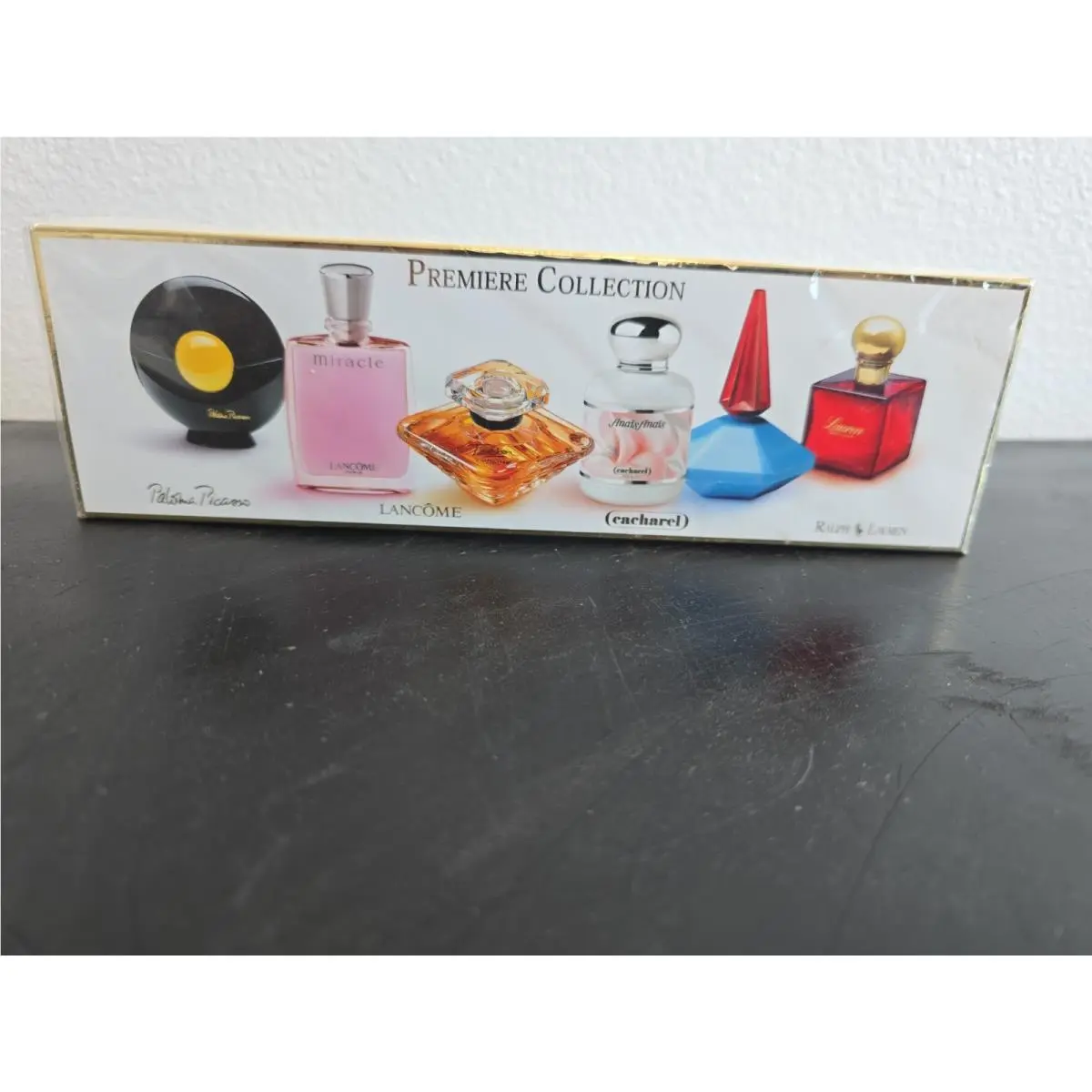 Lancome Cacharel Ralph Lauren Miniature Perfume 6pc Gift Set Edp Splash Box