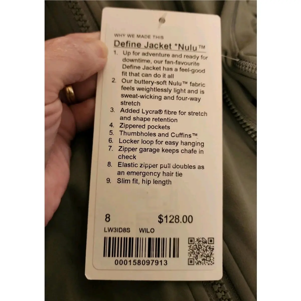 Lululemon clothing - Lululemon Define Nulu - Define Nulu - W3ID8S - Green 8