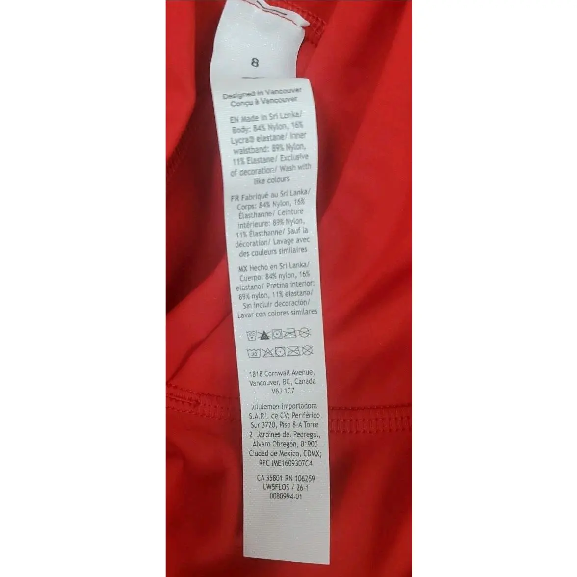 Lululemon clothing - Red 4