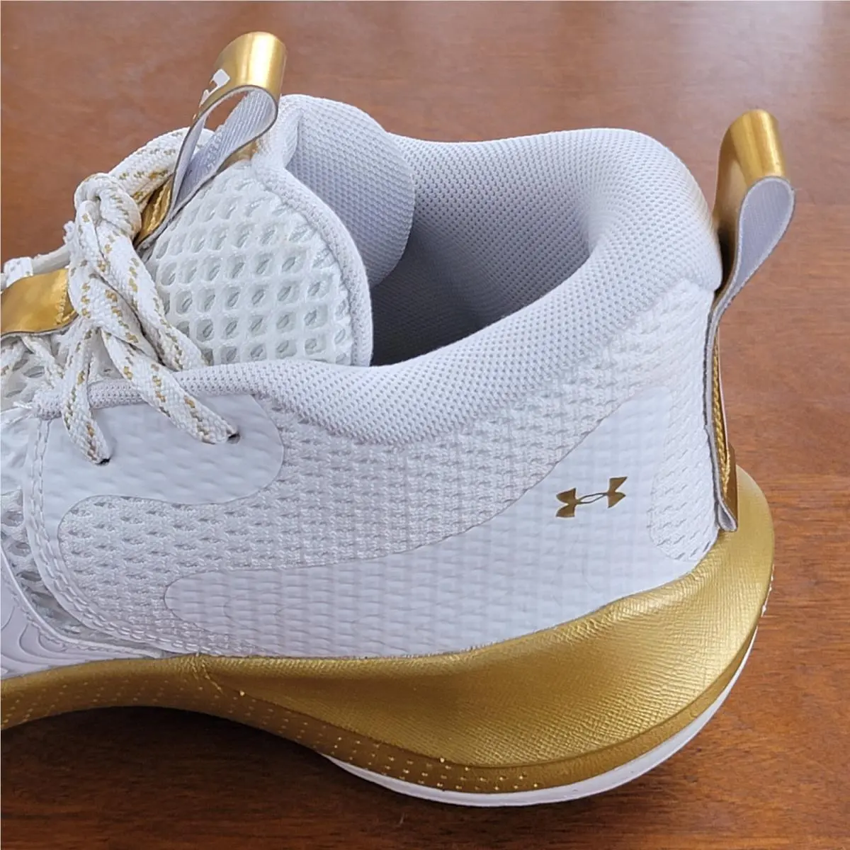 Under Armour shoes - Under Armour Ua Embiid 1 - 3023086-105 - White / Metallic Gold (UPC: 194514230227) 8