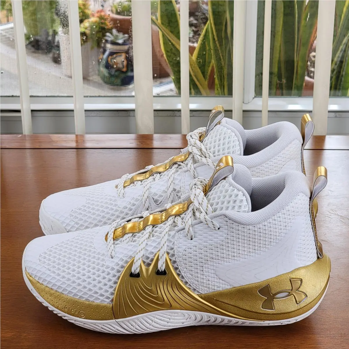 Under Armour shoes - Under Armour Ua Embiid 1 - 3023086-105 - White / Metallic Gold (UPC: 194514230227) 3