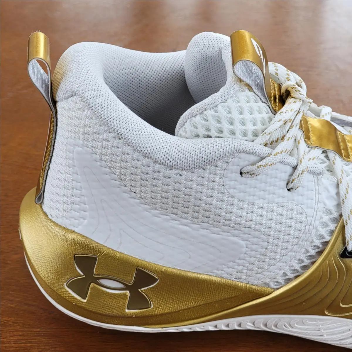 Under Armour shoes - Under Armour Ua Embiid 1 - 3023086-105 - White / Metallic Gold (UPC: 194514230227) 6