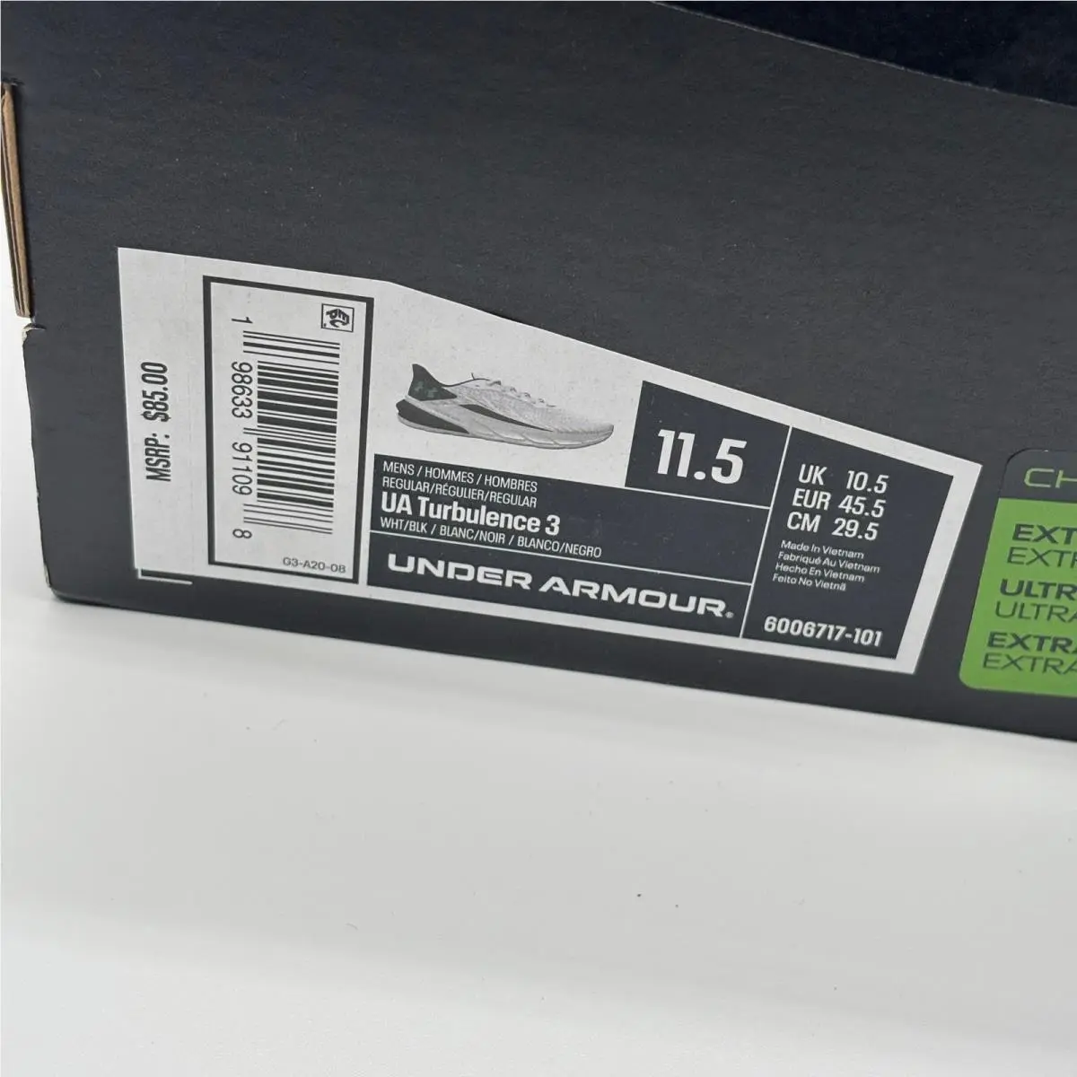 Under Armour shoes - UA Turbulence 3 - Turbulence - White 0