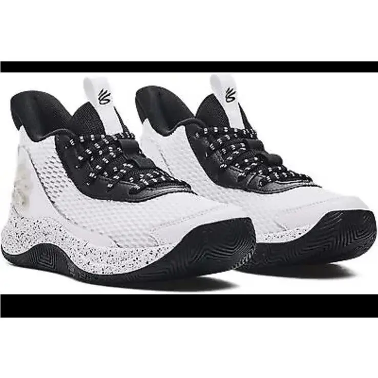 Under Armour Unisex Size 4Y Curry 3Z7 Basketball Shoes White/white/bl