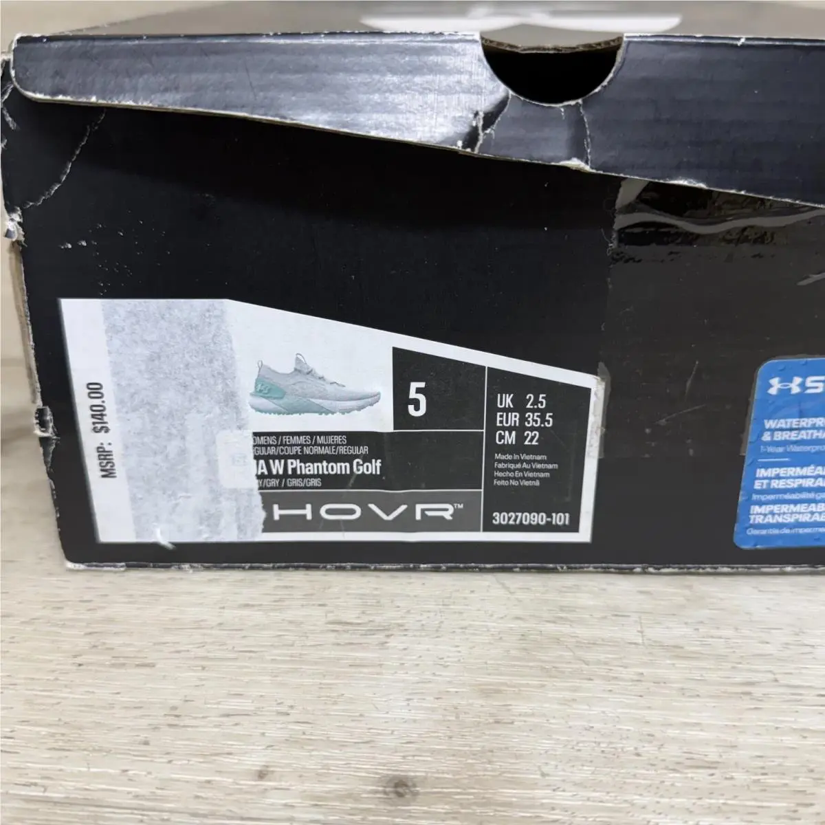 Under Armour shoes - HOVR Phantom Golf - HOVR Phantom Golf - White, Gray, Teal 20