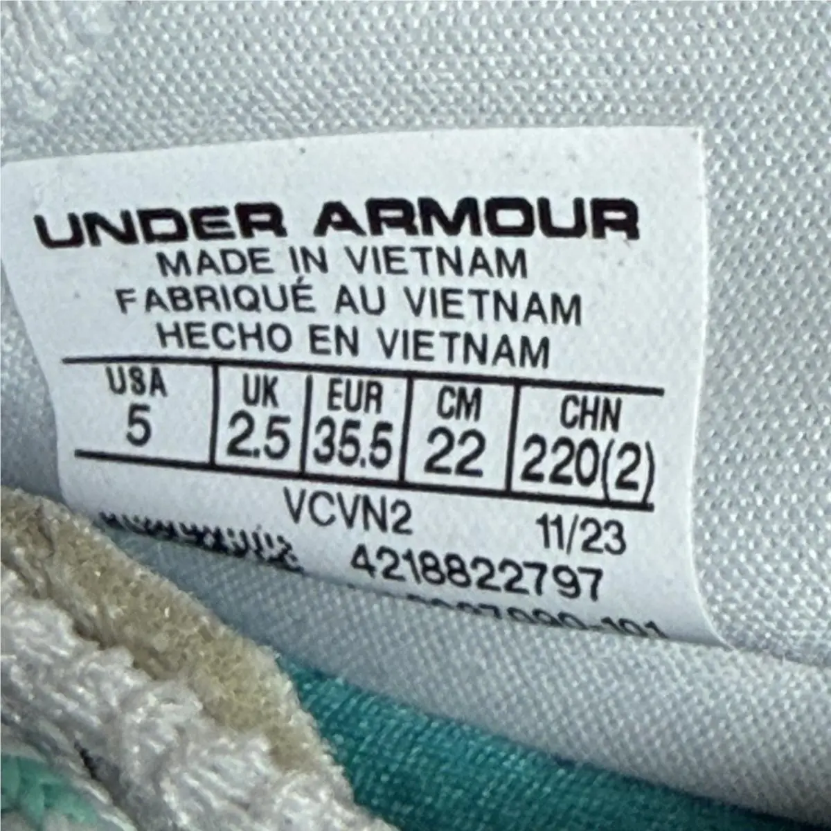Under Armour shoes - HOVR Phantom Golf - HOVR Phantom Golf - White, Gray, Teal 14