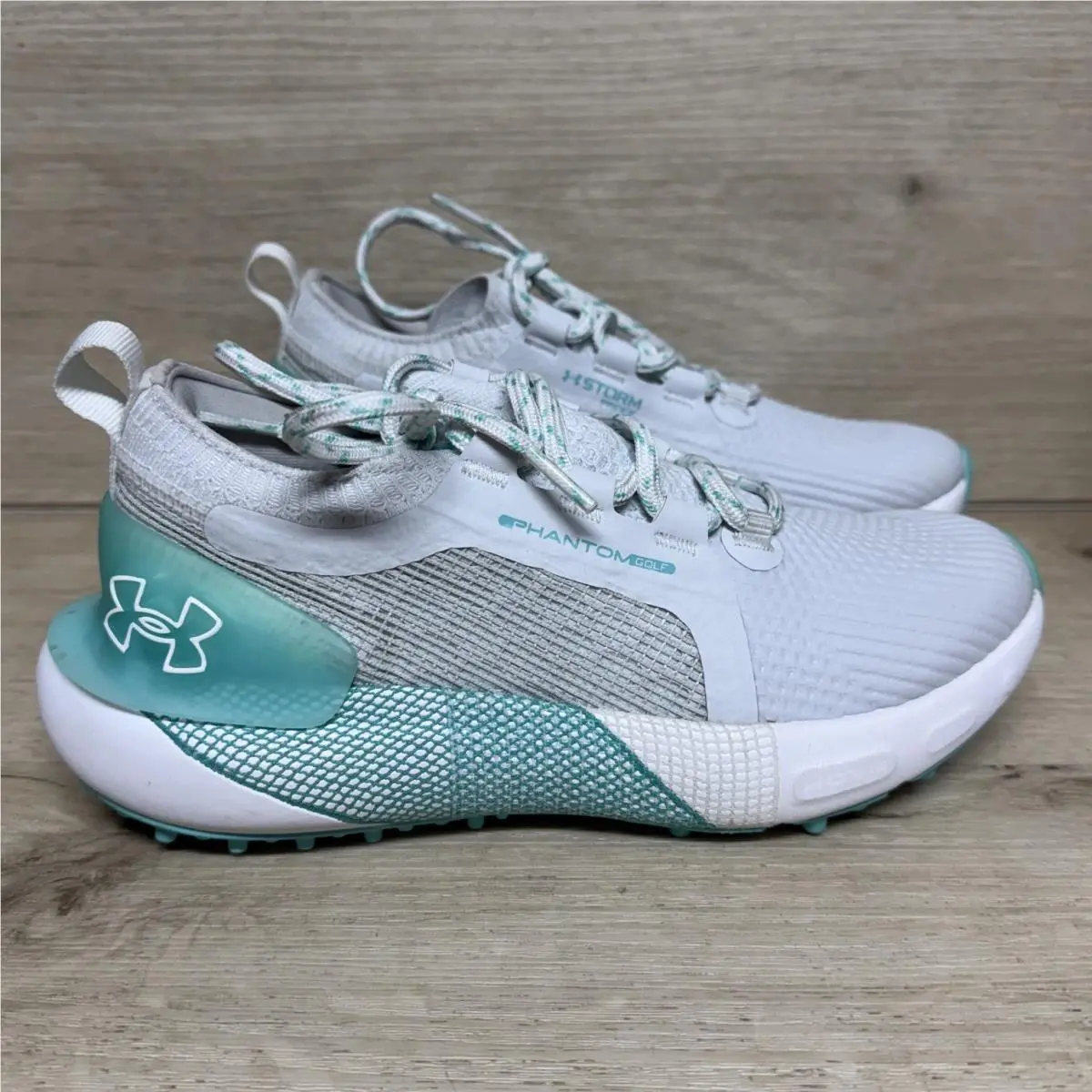 Under Armour shoes - HOVR Phantom Golf - HOVR Phantom Golf - White, Gray, Teal 1