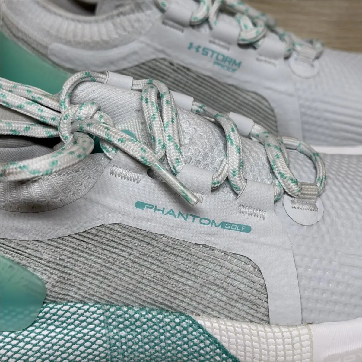 Under Armour shoes - HOVR Phantom Golf - HOVR Phantom Golf - White, Gray, Teal 2