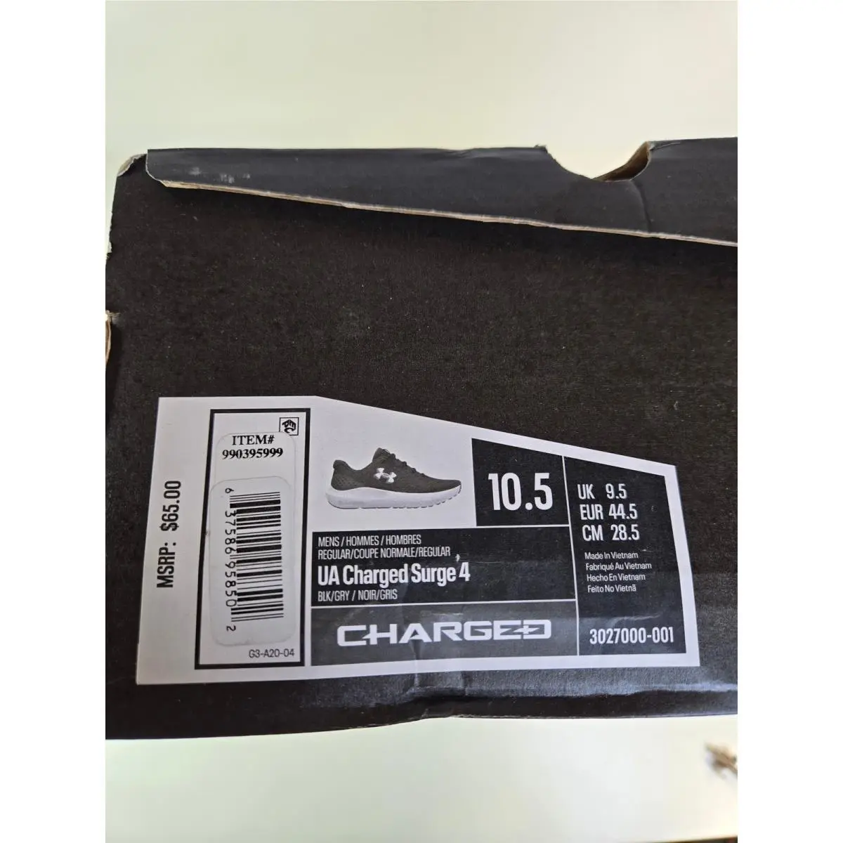 Under Armour shoes - Under Armour Charged Surge 4 - Black 6