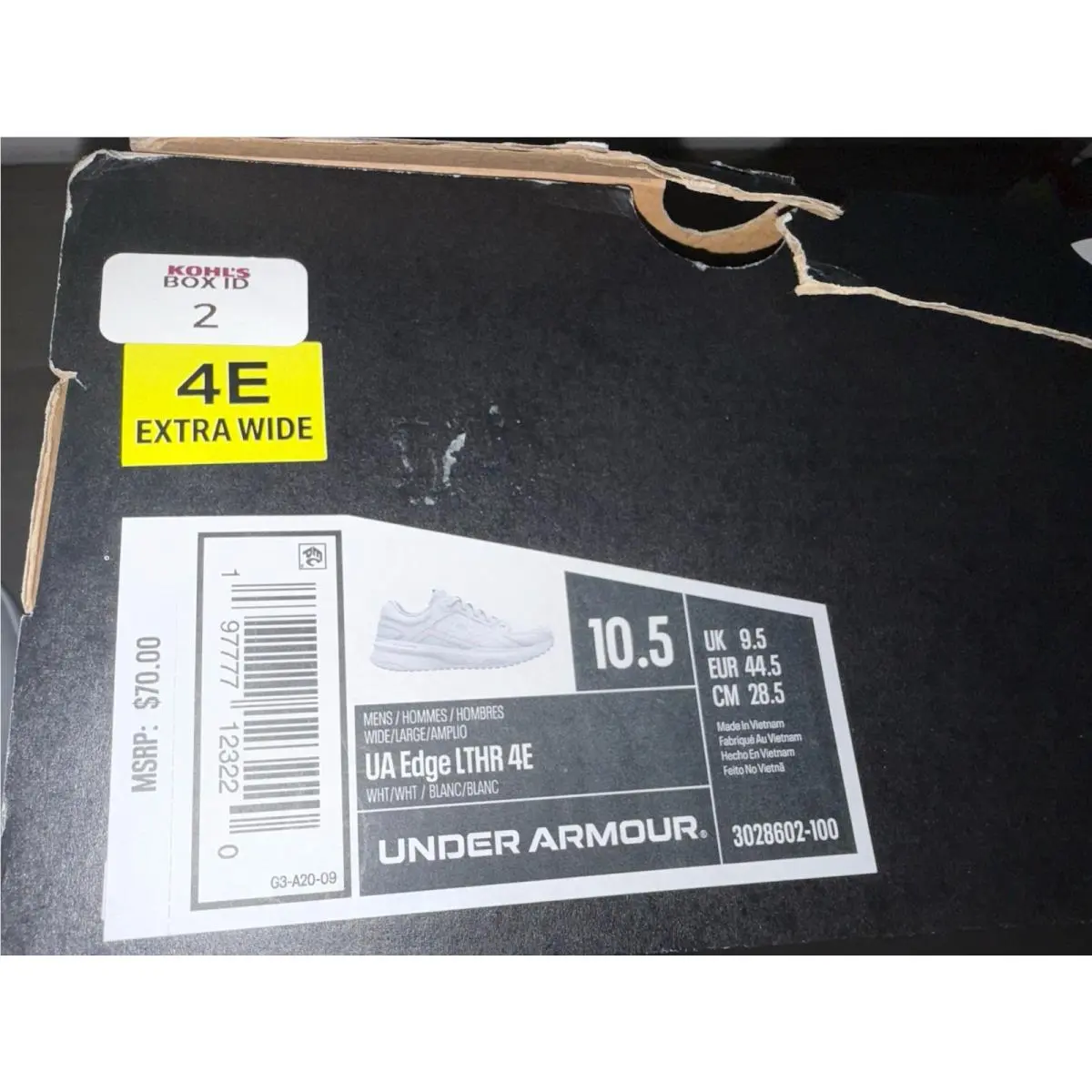 Under Armour shoes - Under Armour UA Edge LTHR 4E - White 5