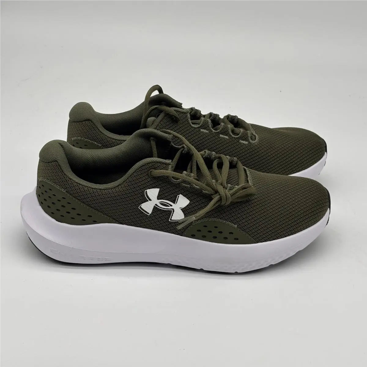 Under Armour Charged Pursuit 3 Shoes Men Size 10 Olive White Running 3027000-301