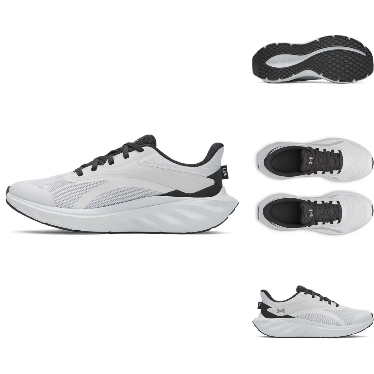 Under Armour Boys Ascend Running Shoes Mod Gray/black/metallic Gun Metal 3.5 US