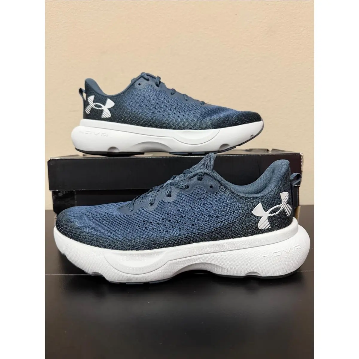 Size 9 - Under Armour Infinite “downpour Grey Black White”