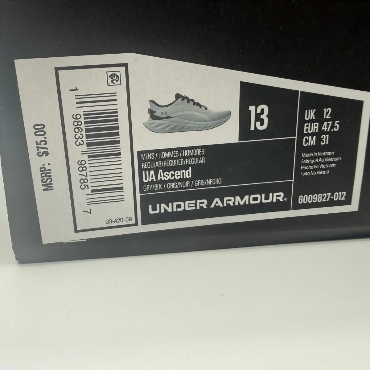Under Armour shoes - UA Ascend - Ascend - Gray 1