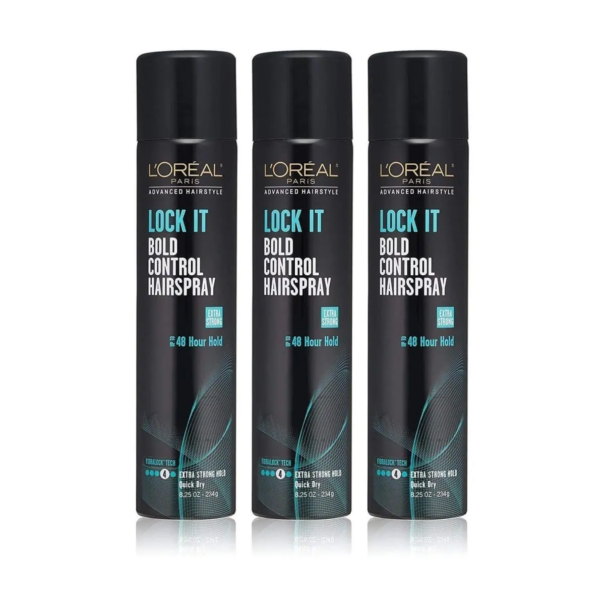 L`oreal Paris Lock It Bold Control Hairspray 8.25 oz 3 Pack