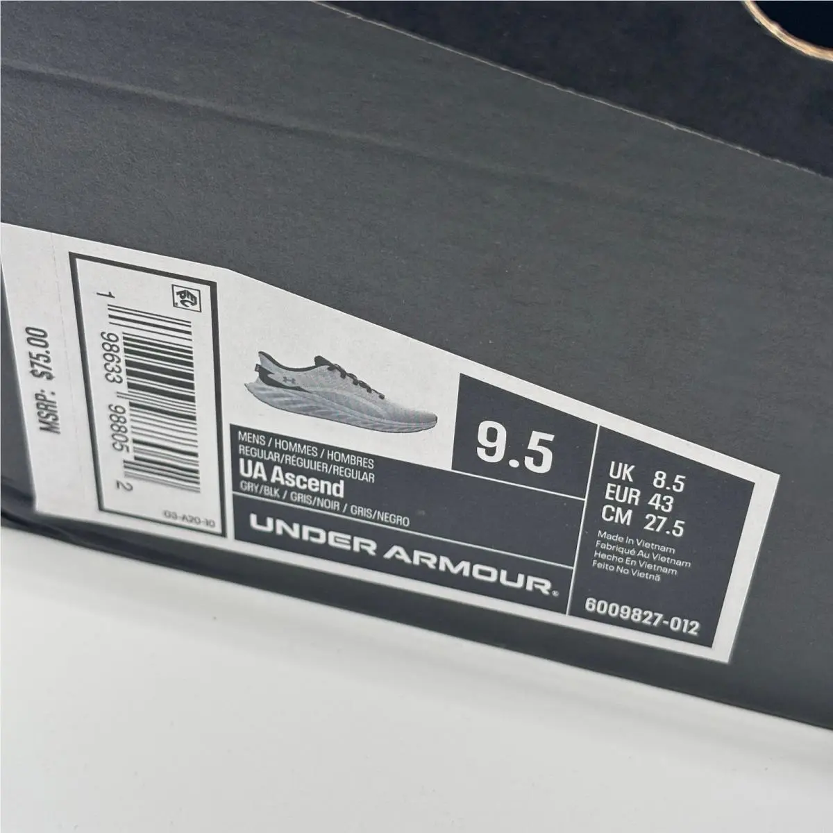 Under Armour shoes - UA Ascend - Ascend - Gray 0