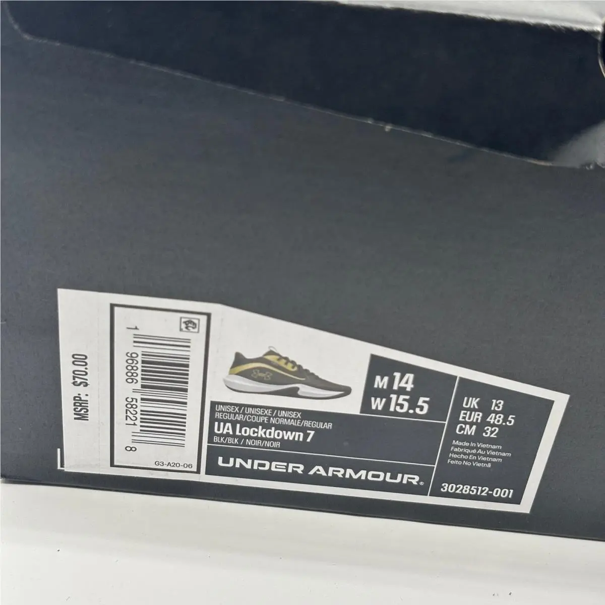 Under Armour shoes - Lockdown 7 - Lockdown - Black Gold 0