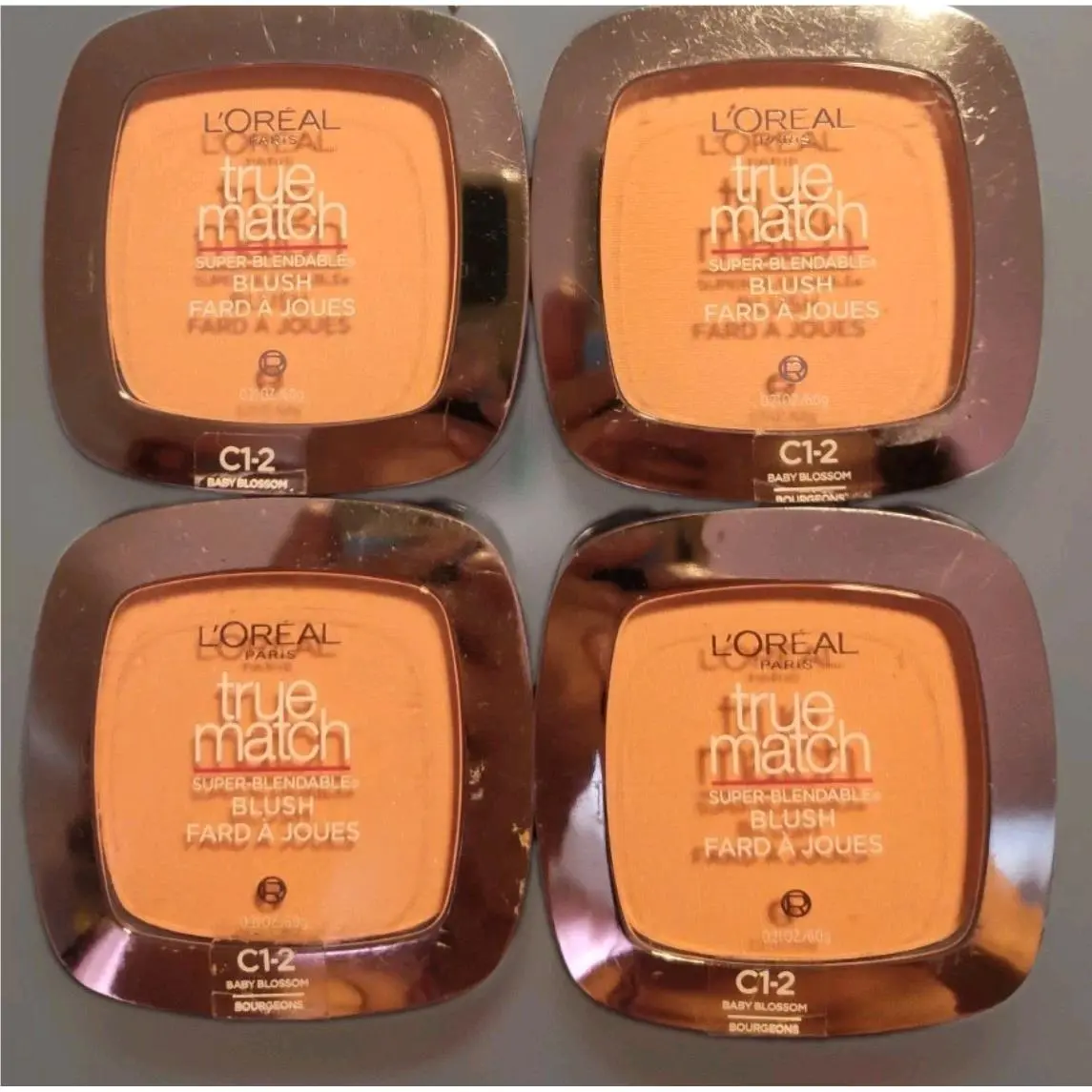 Lot of 4 L`oreal True Match Super Blendable Blush C1-2 Baby Blossom