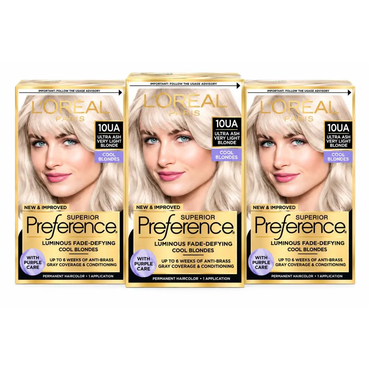 L`oréal Paris Superior Preference Hair Color 10UA Ultra Ash Very Light Blonde 3 by L'Oréal