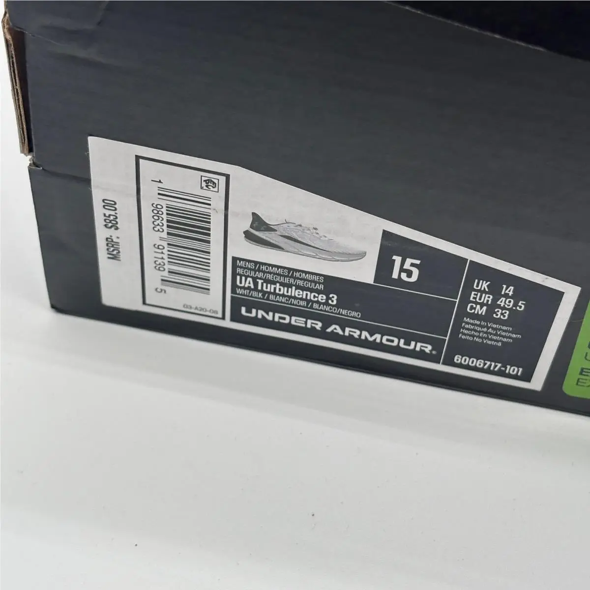 Under Armour shoes - UA Turbulence 3 - Turbulence - White 0