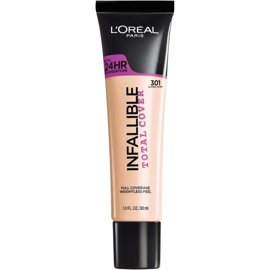 L`oreal Paris Infallible Total Cover Foundation Classic Ivory 1 fl oz by L'Oréal