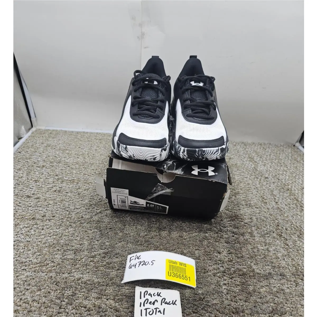Under Armour shoes - ua gs lockdown 8 - lockdown - 6009398-001 - BLACK WHITE (UPC: 198635670931) 5