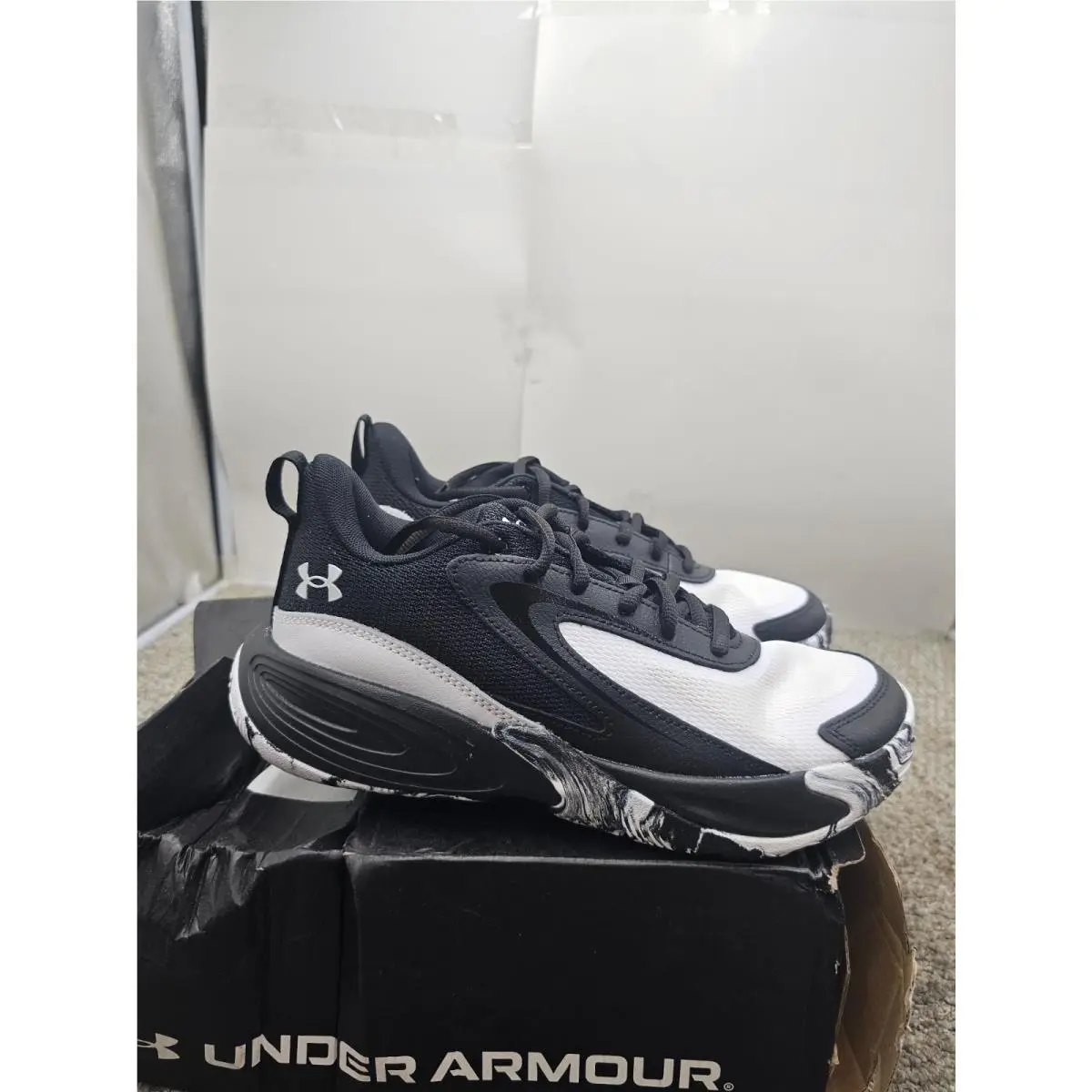 Under Armour shoes - ua gs lockdown 8 - lockdown - 6009398-001 - BLACK WHITE (UPC: 198635670931) 3