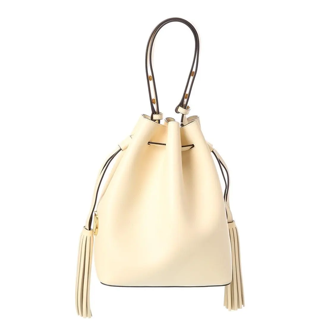 Valentino Vlogo Leather Bucket Bag Women`s Red