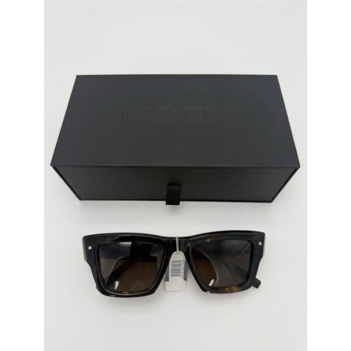 Valentino Xxii VLS-106B-53 Sunglasses Brown Tortoise Gold Studs 53-21-145