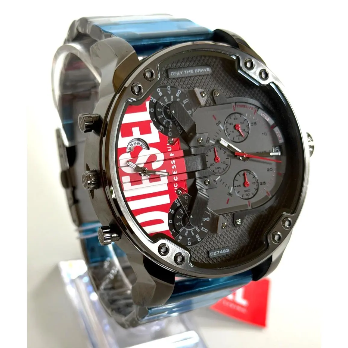 DZ7463 Mr. Daddy 2.0 Grey-plated Stainless Steel Watch Gift Box by Diesel