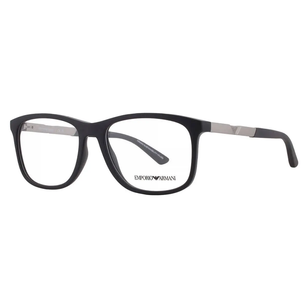 Emporio Armani Demo Square Men`s Eyeglasses EA3247 6186 55 EA3247 6186 55