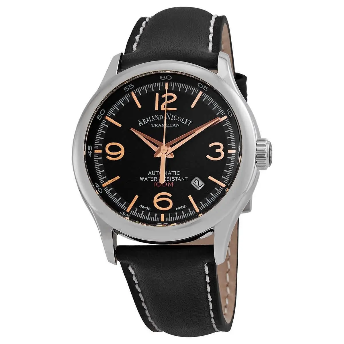 Mha Automatic Black Dial Men`s Watch A840HAA-NS-P140NR2 by Armand Nicolet