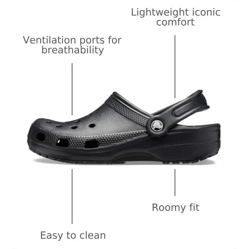 Crocs shoes - Classic Clogs - Classic Clogs - Black (UPC: 841158002443) 1