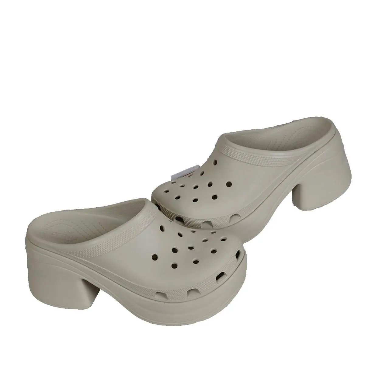 Crocs Siren Clogs Men 10 Womens 12 Oatmeal Platform Slide On Chunky Comfort