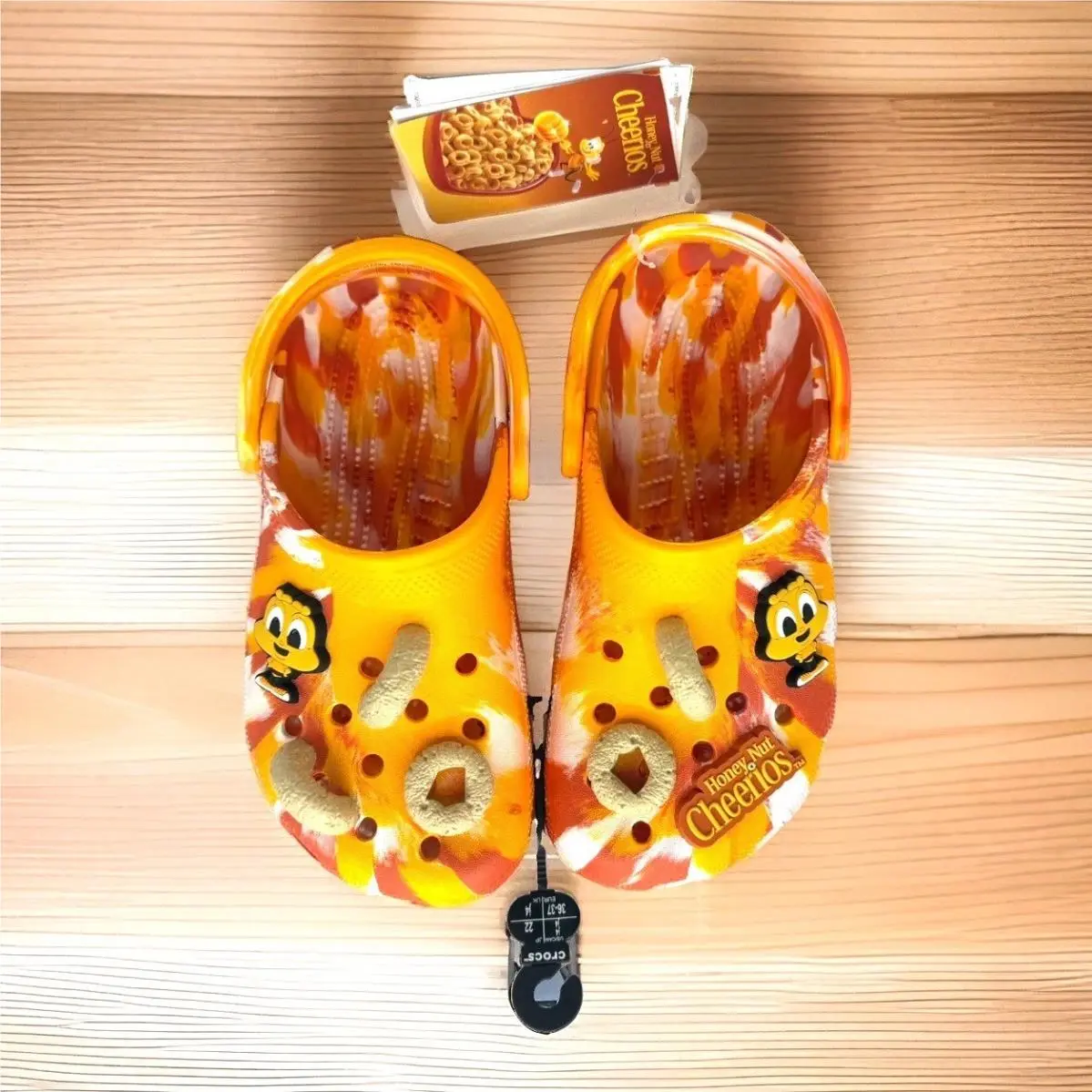 Crocs shoes - Crocs Honey Nut Cheerios Edition - Orange, White, Beige (UPC: 196265118441) 0