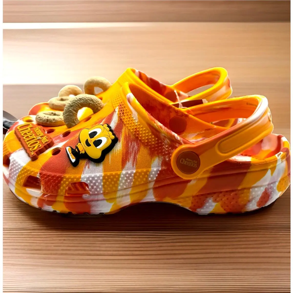 Crocs shoes - Crocs Honey Nut Cheerios Edition - Orange, White, Beige (UPC: 196265118441) 1