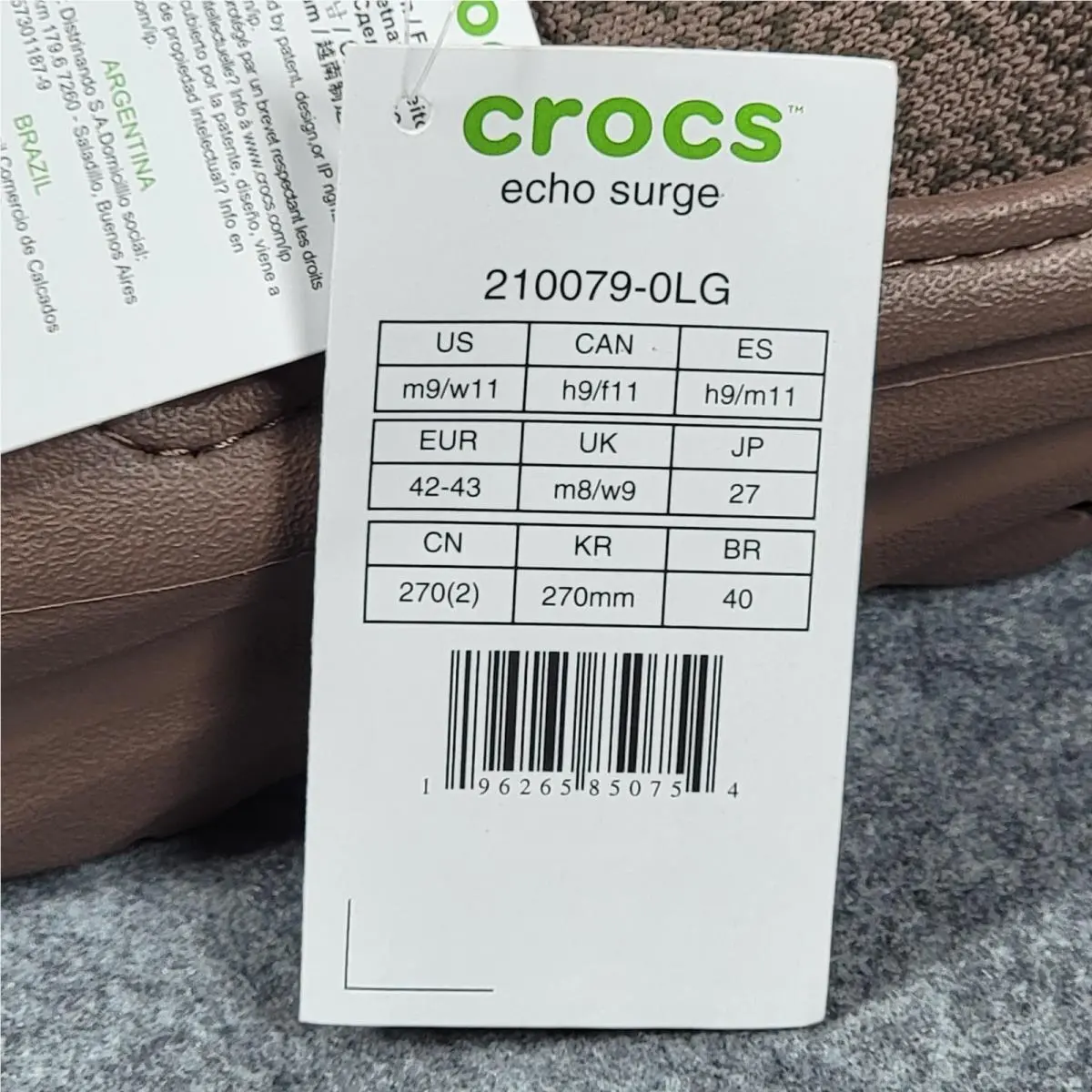 Crocs shoes - Crocs Echo Surge - Echo Surge - Brown (UPC: 196265850754) 8